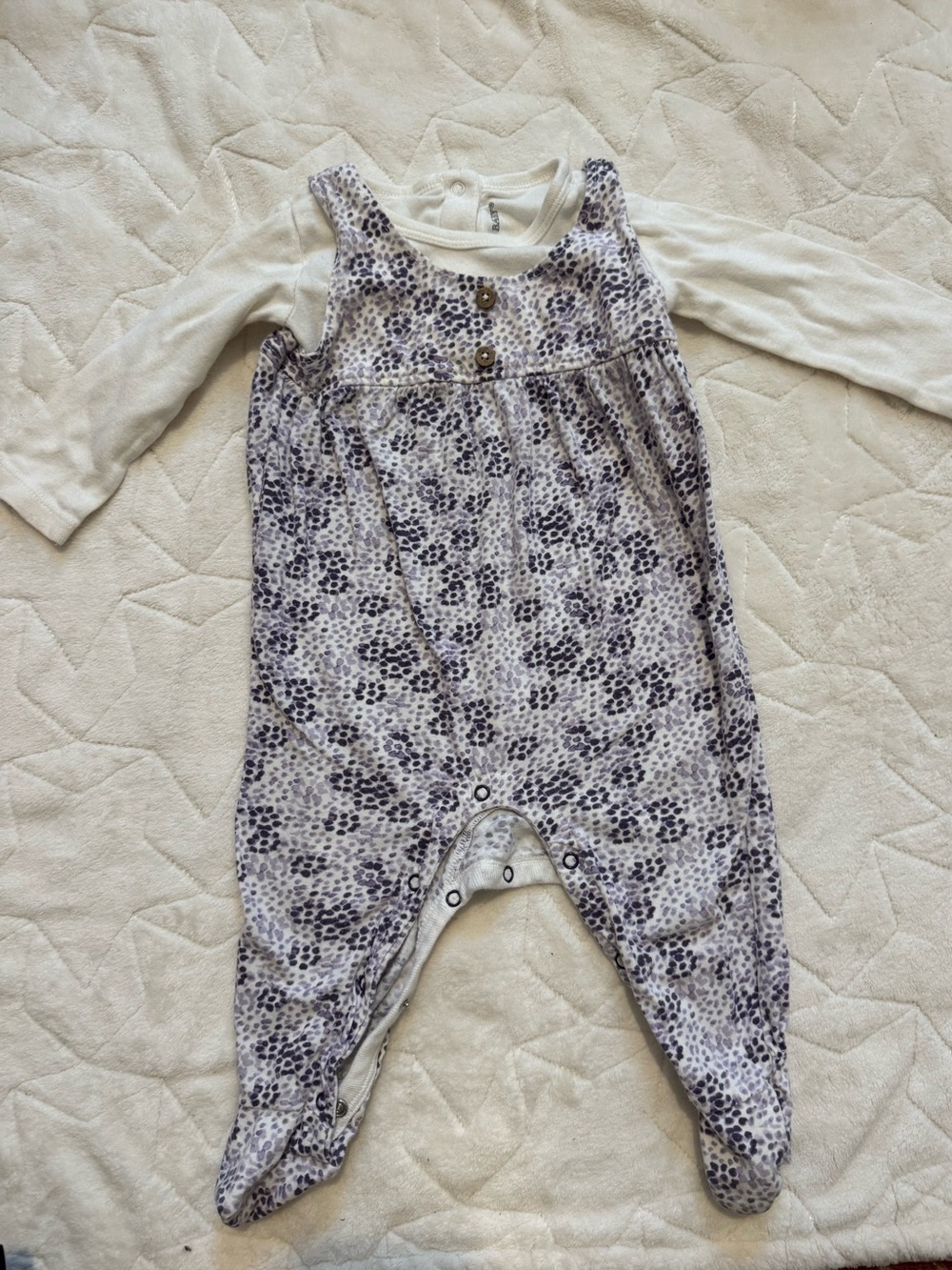 Burt’s Bees Baby Purple Dot Footed One-Piece